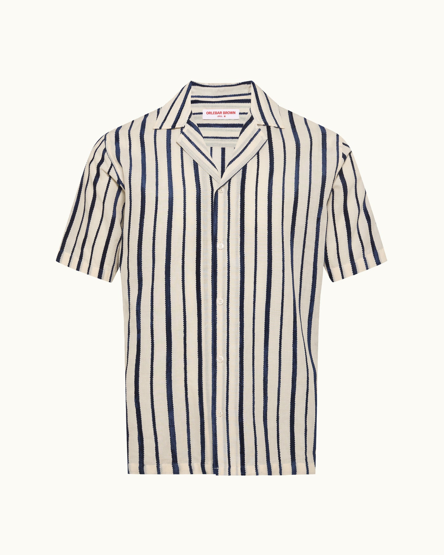 Striped shirt with collar on a white background