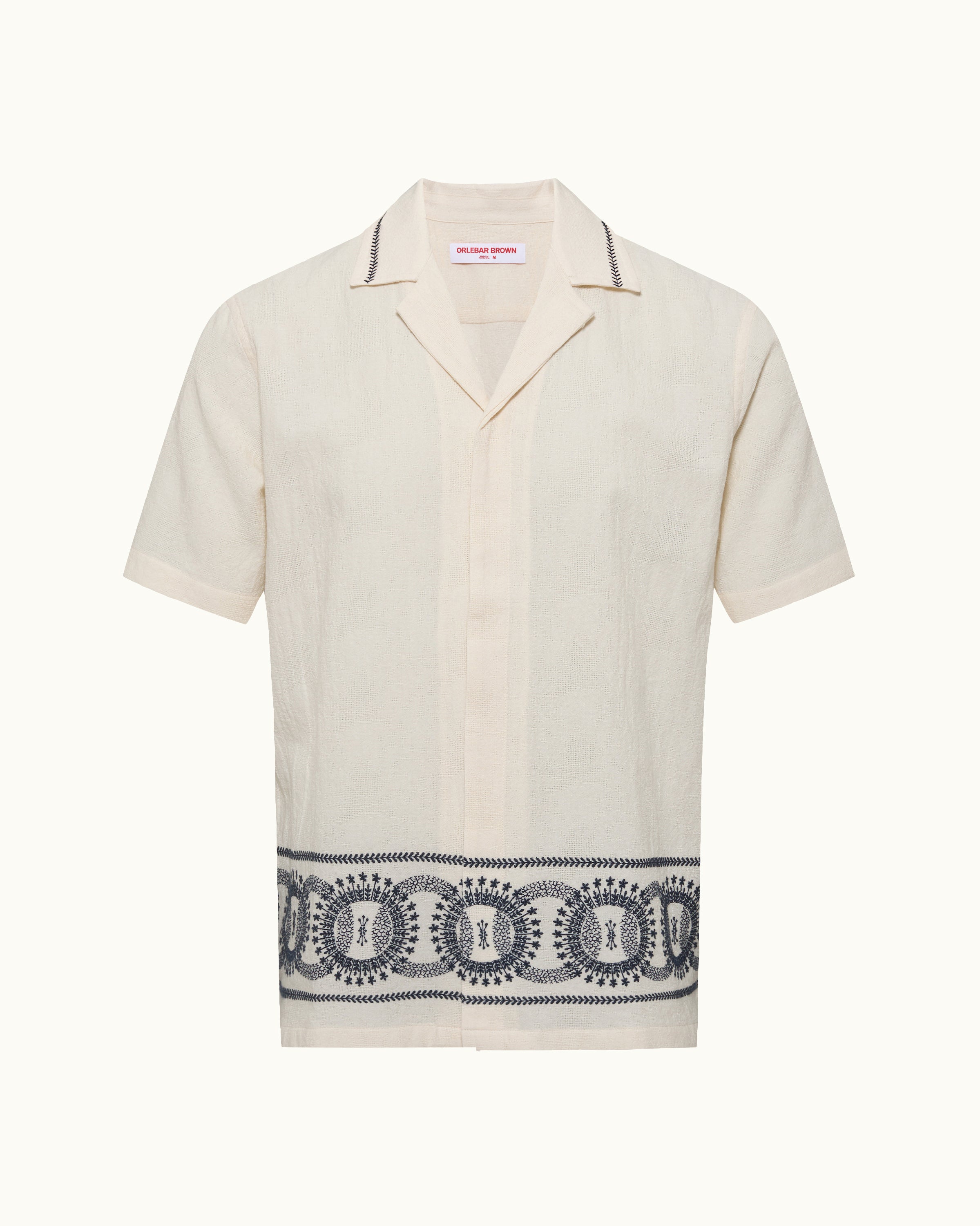 Orlebar Brown | Relaxed fit short-sleeve Jacquared Linen Resort