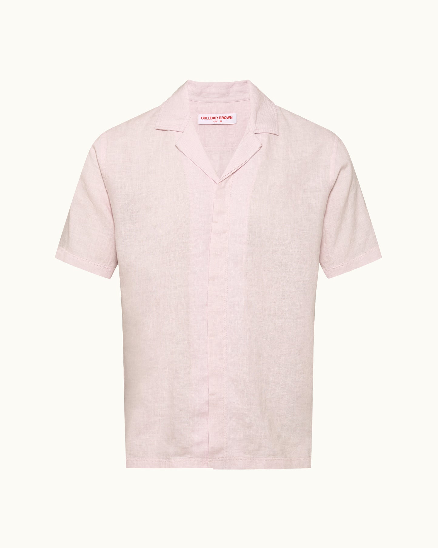 Pink short-sleeve shirt on a white background