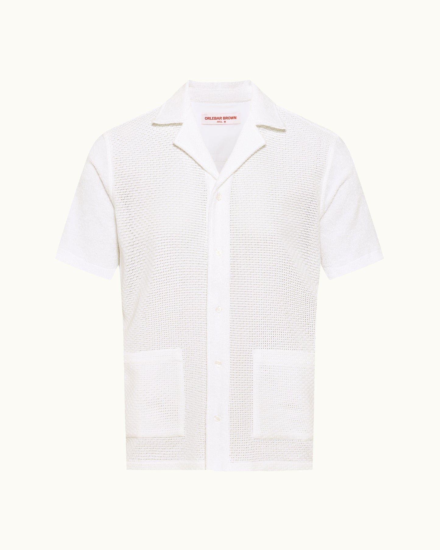 White textured shirt on a white background