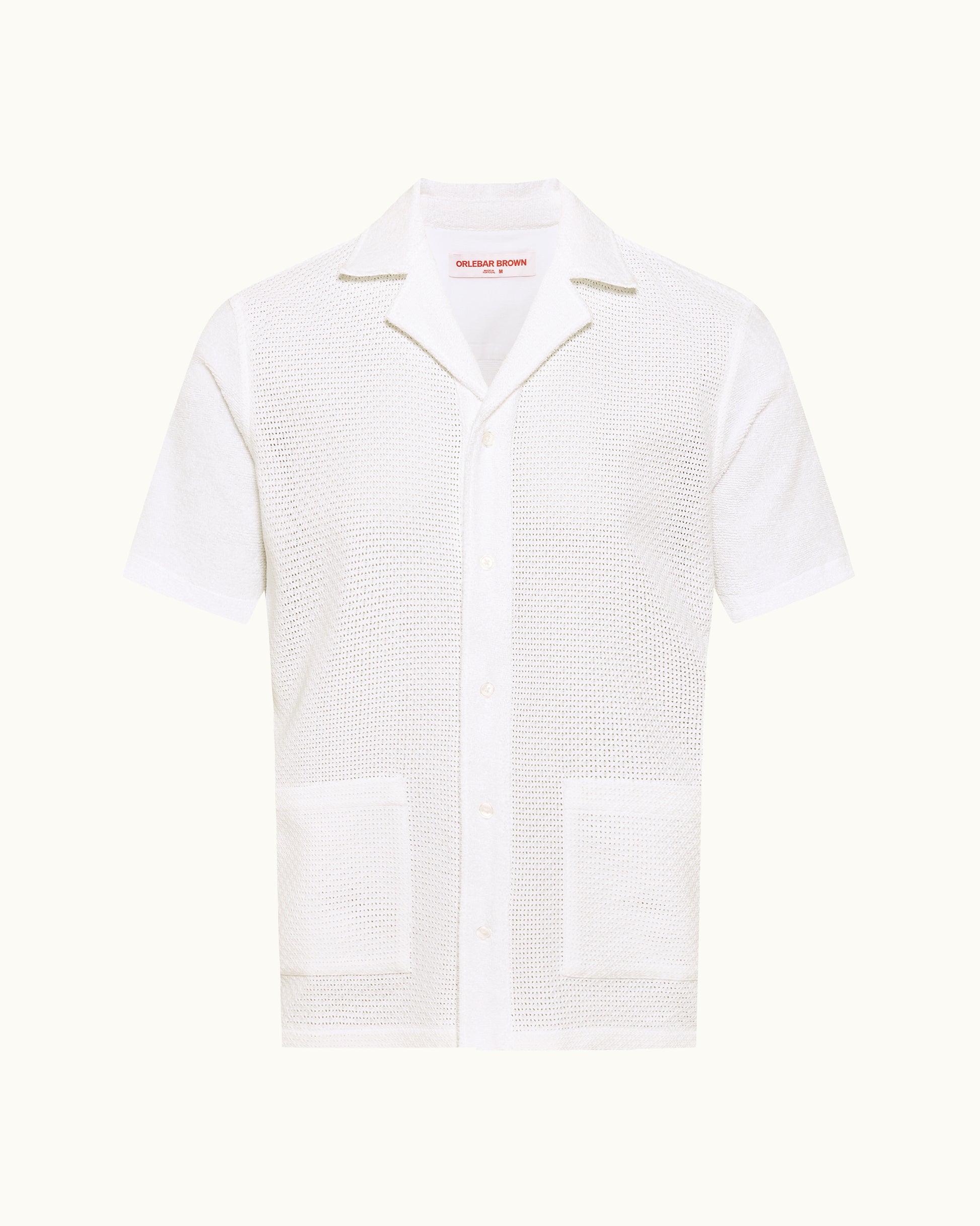 White textured shirt on a white background