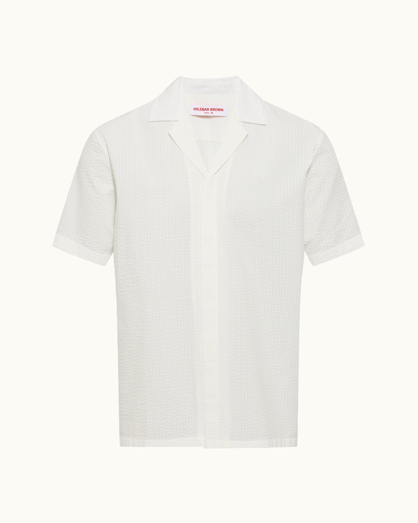 White short-sleeve shirt on a white background