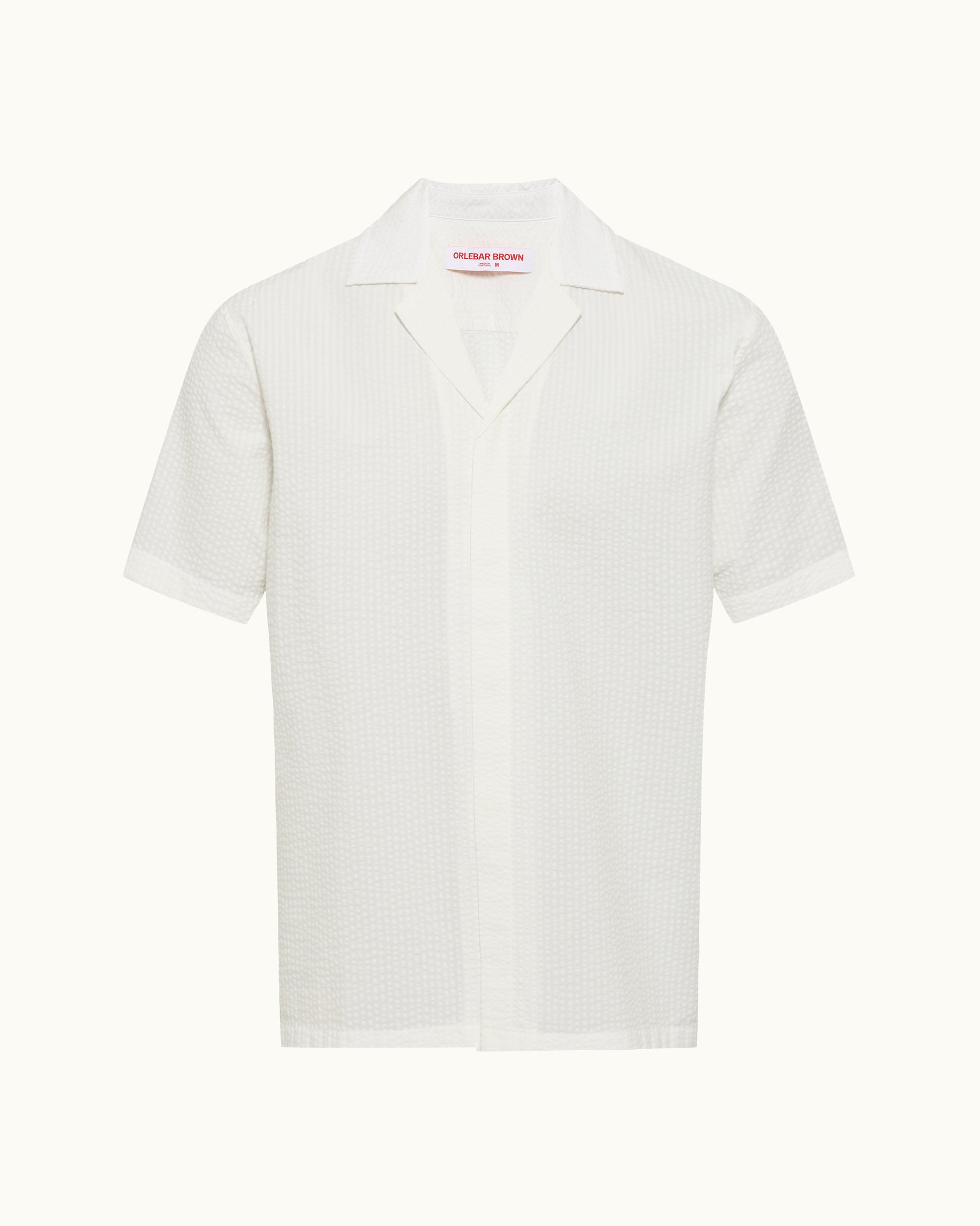 White short-sleeve shirt on a white background