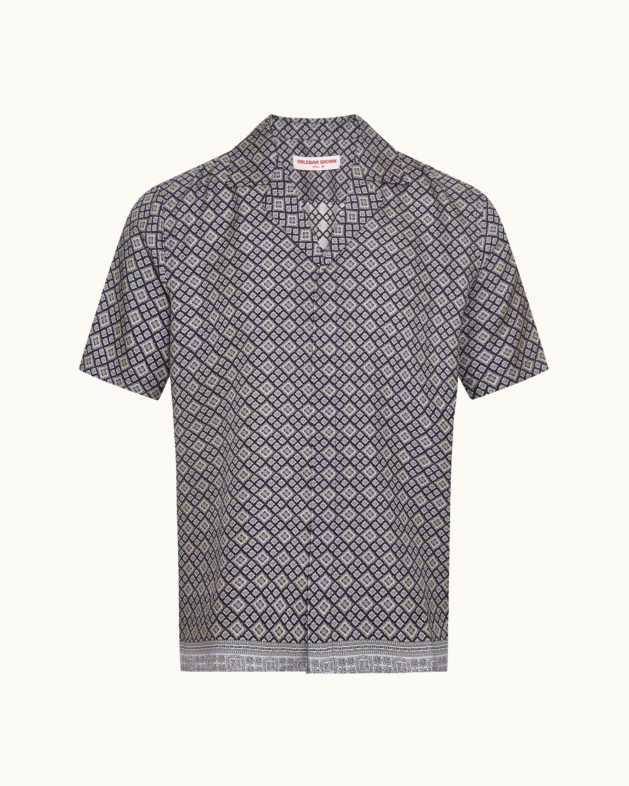 Orlebar Brown | Men's Relaxed Fit Capri Collar Paisley Season