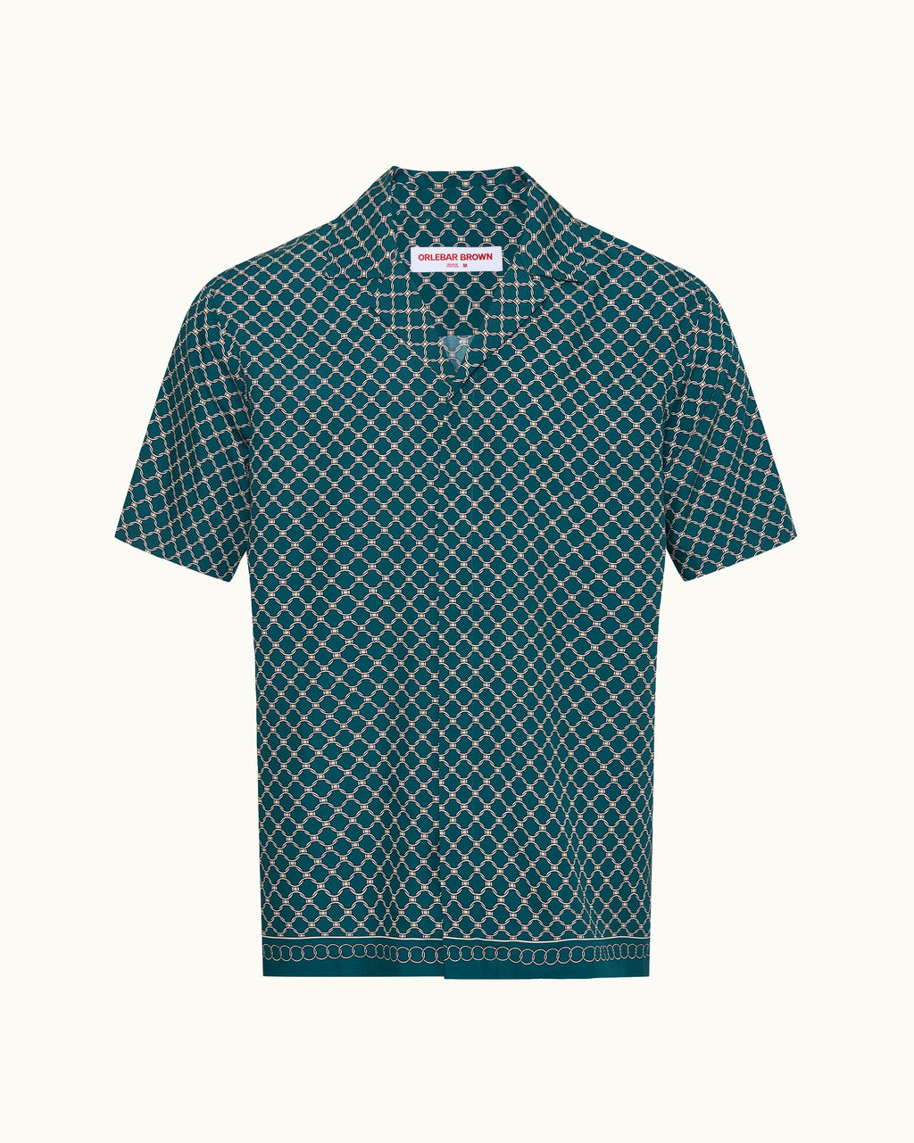 Green checkered polo shirt on a white background
