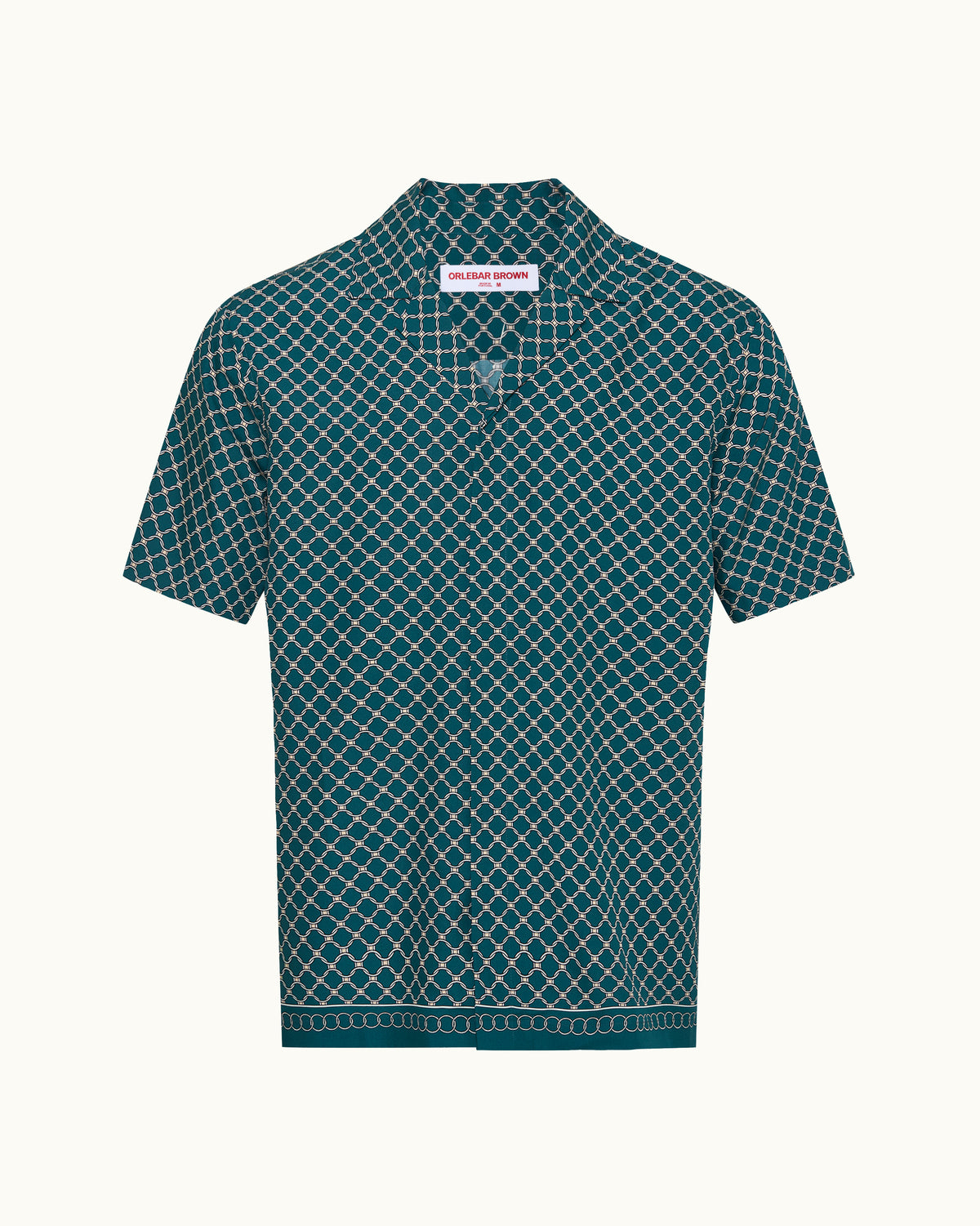 Green checkered polo shirt on a white background
