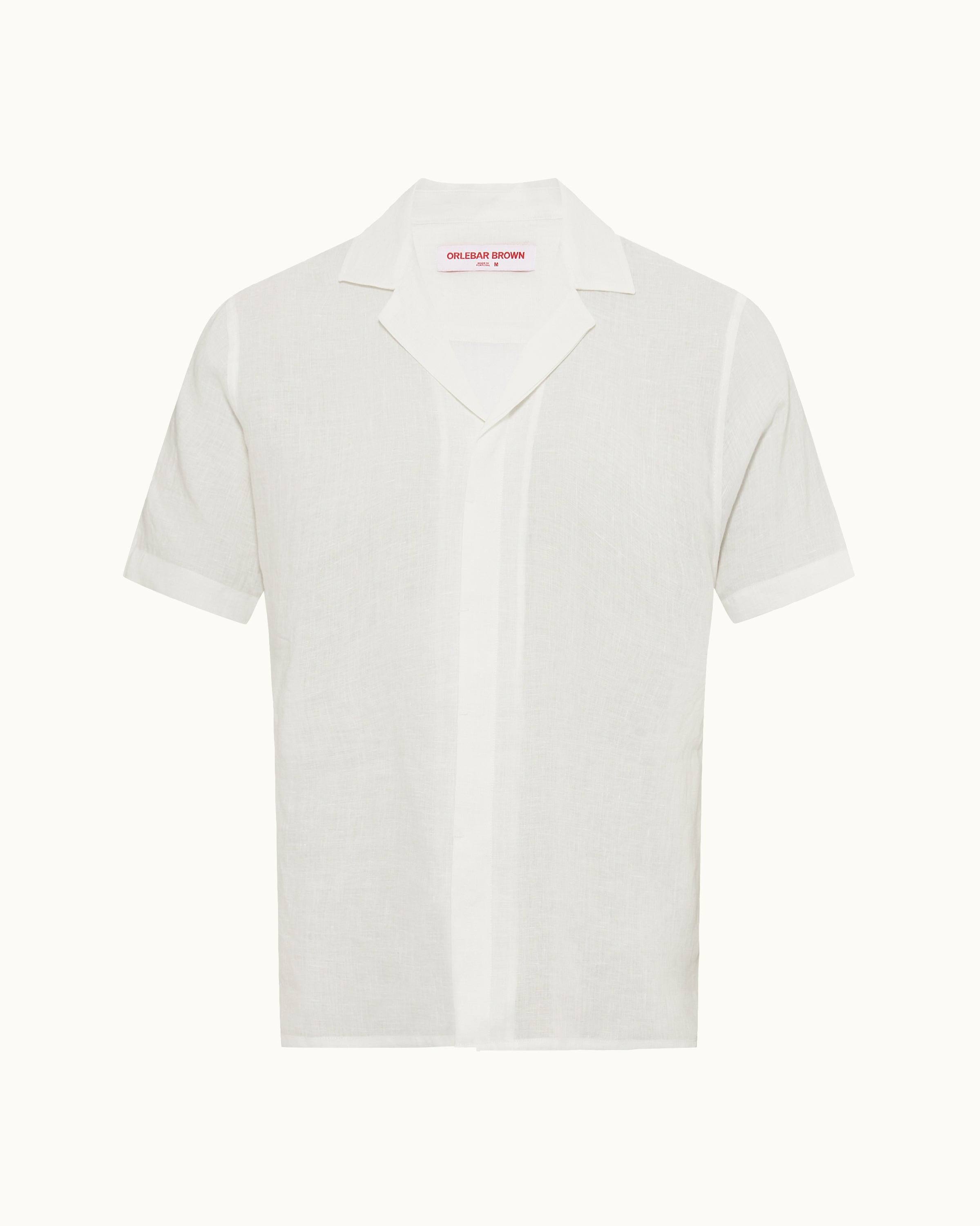 Orlebar Brown | Men's Relaxed Fit Capri Collar Linen Shirt in