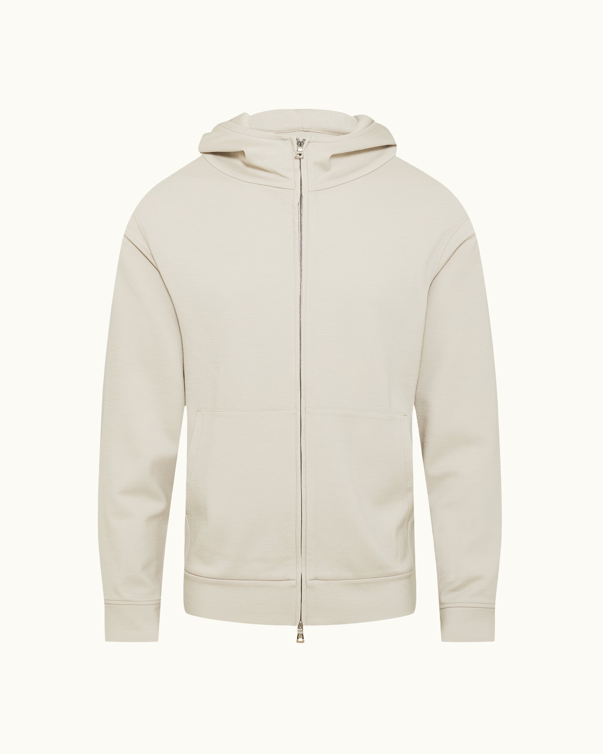 Beige hoodie on a white background