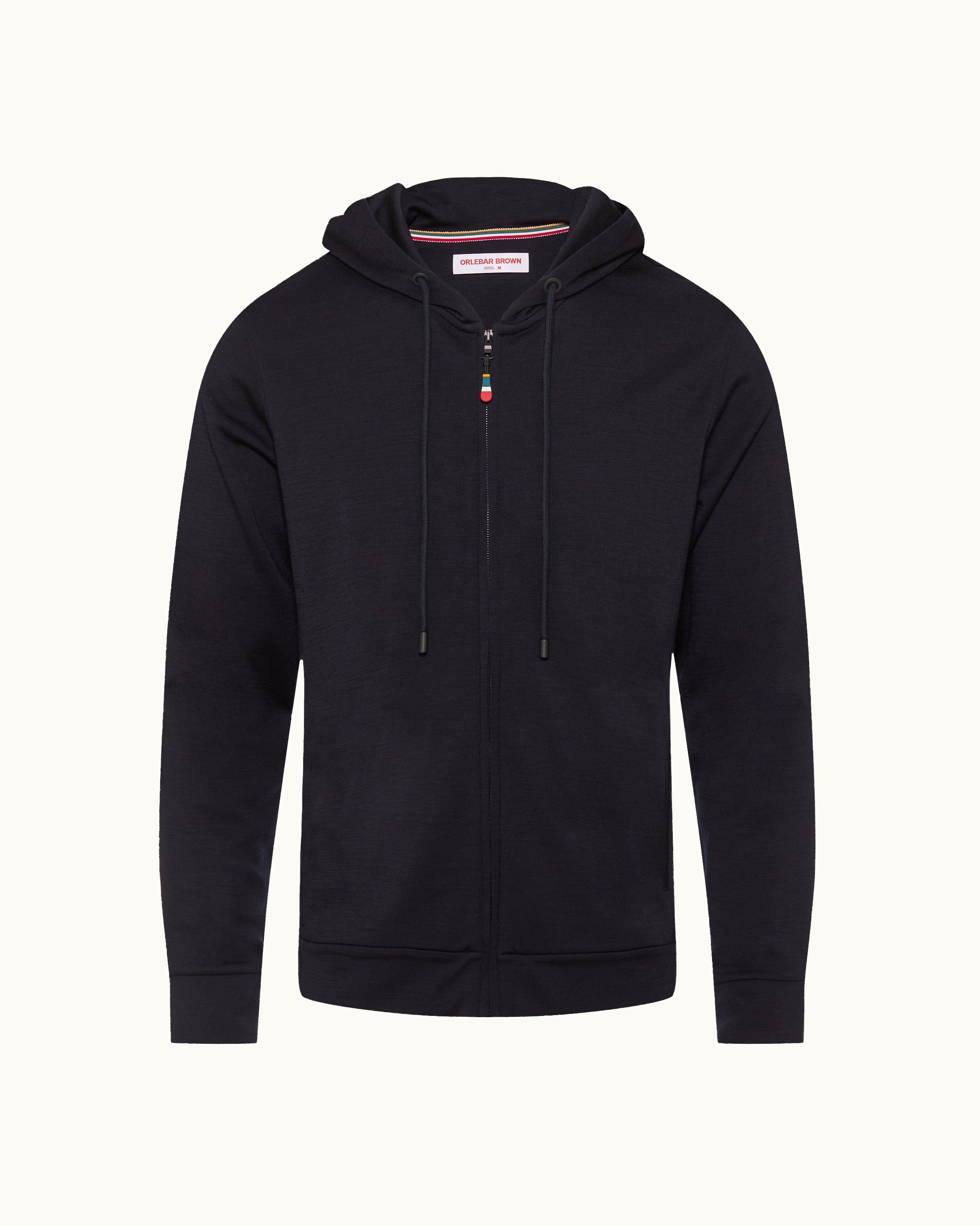 Orlebar Brown | Night Iris Classic Fit Zip-Through Hooded Merino