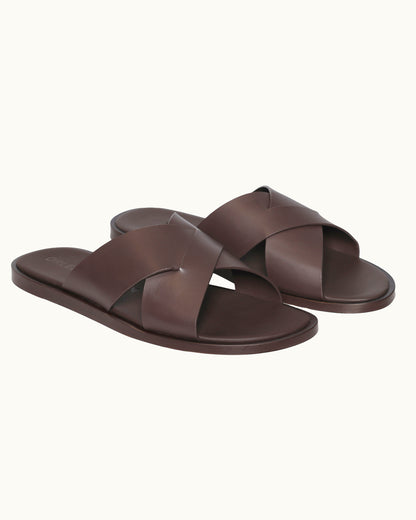 Muro - The Muro Sandal in Brown Front View