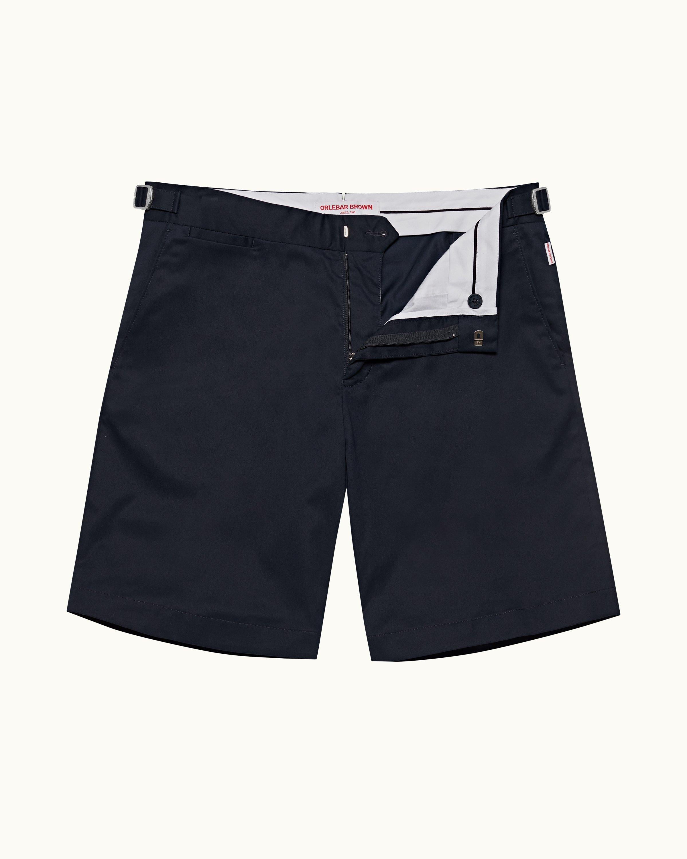 Orlebar Brown Baumwoll Seiden Shorts mit korperbetonter Passform in Night Iris ORLEBAR BROWN