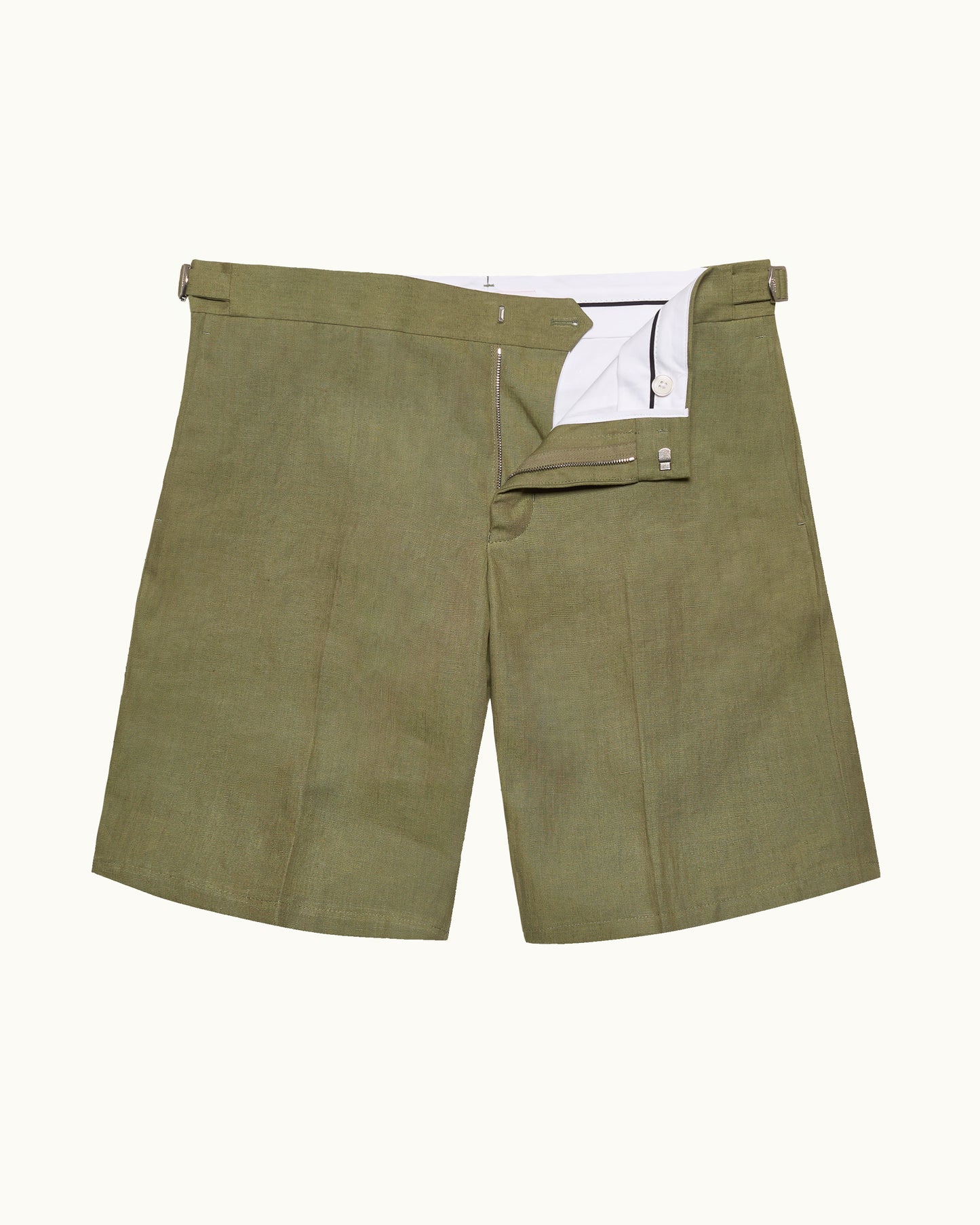Green shorts on a white background