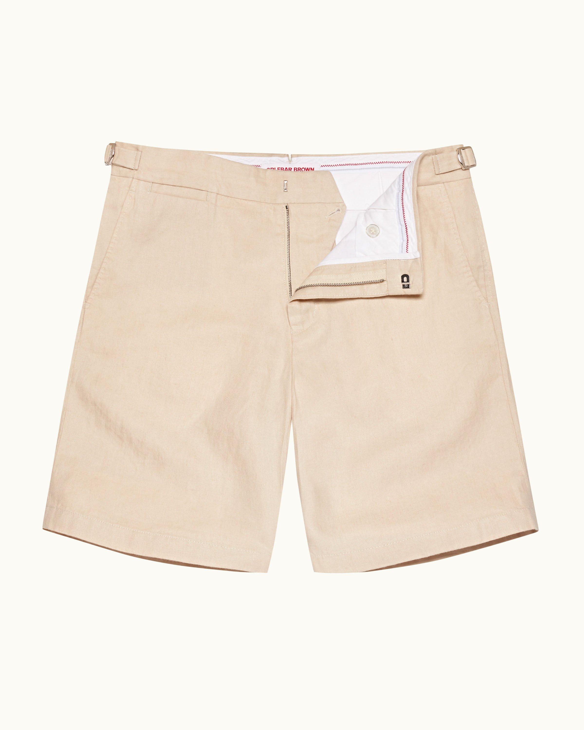 Orlebar Brown Chai Tailored Fit Linen Shorts ORLEBAR BROWN