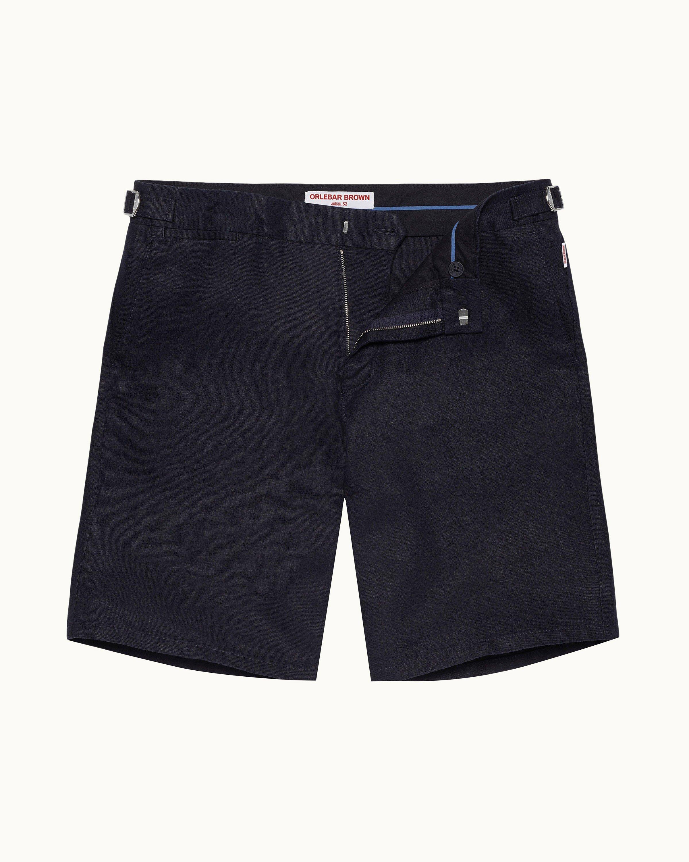 Norwich Linen Navy Tailored Fit Shorts Orlebar Brown ORLEBAR BROWN