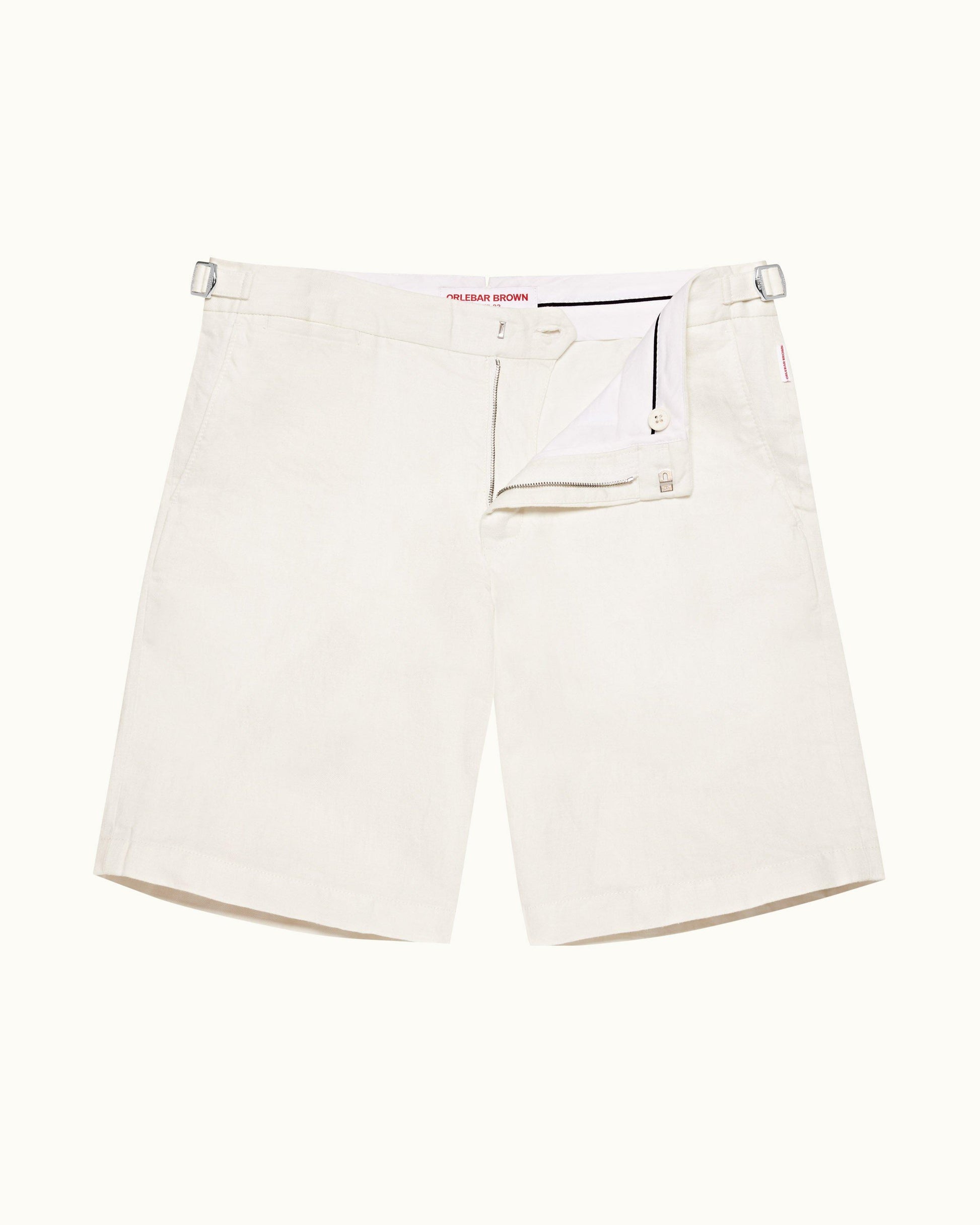 Norwich Linen - Mens Sandbar Tailored Fit Linen Shorts Front View