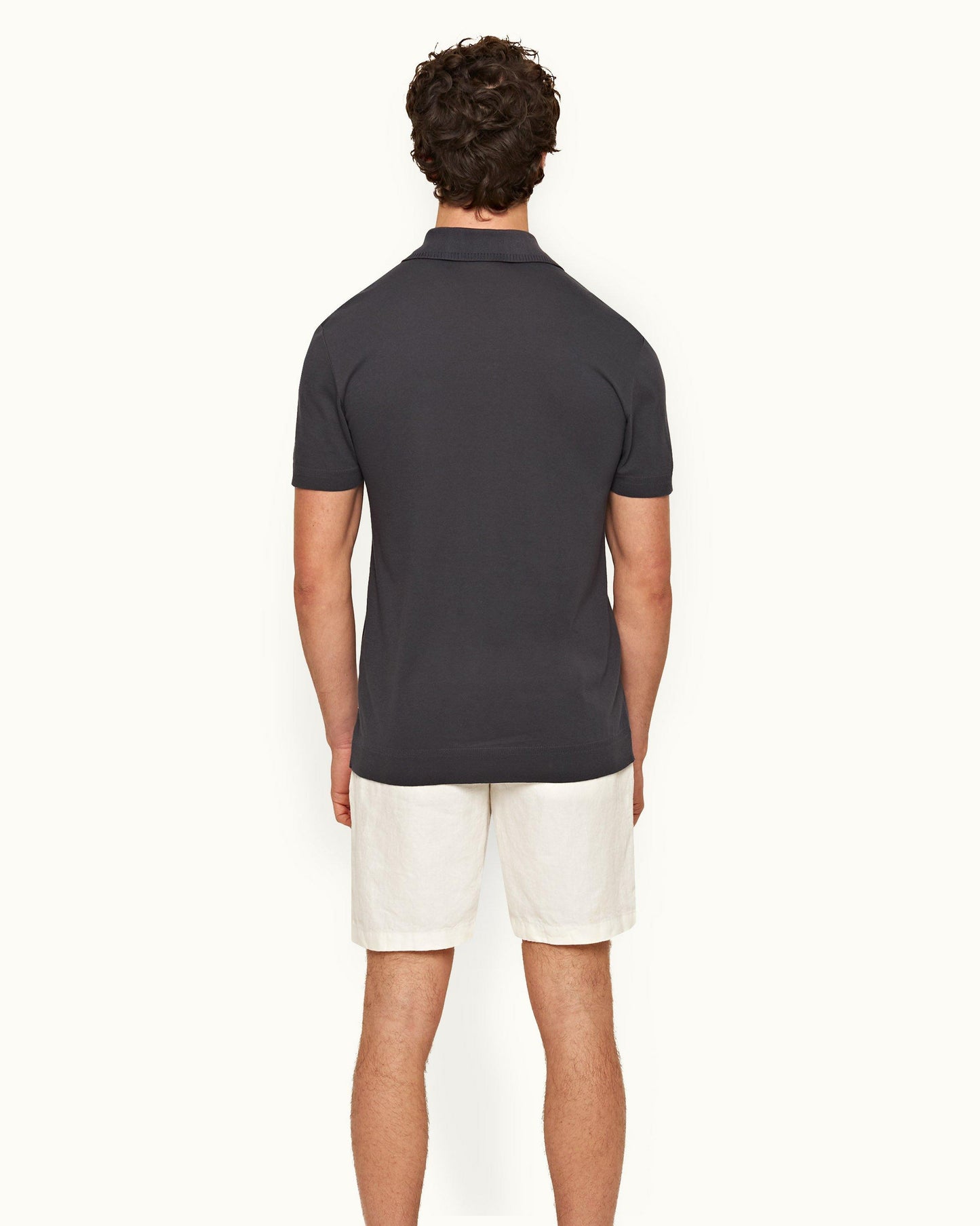 Norwich Linen - Mens Sandbar Tailored Fit Linen Shorts Back Model View