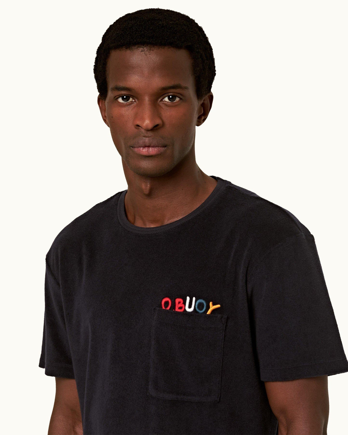 Ob Classic Towelling - Mens Night Iris O.Buoy Classic Fit Towelling T-Shirt Detail View