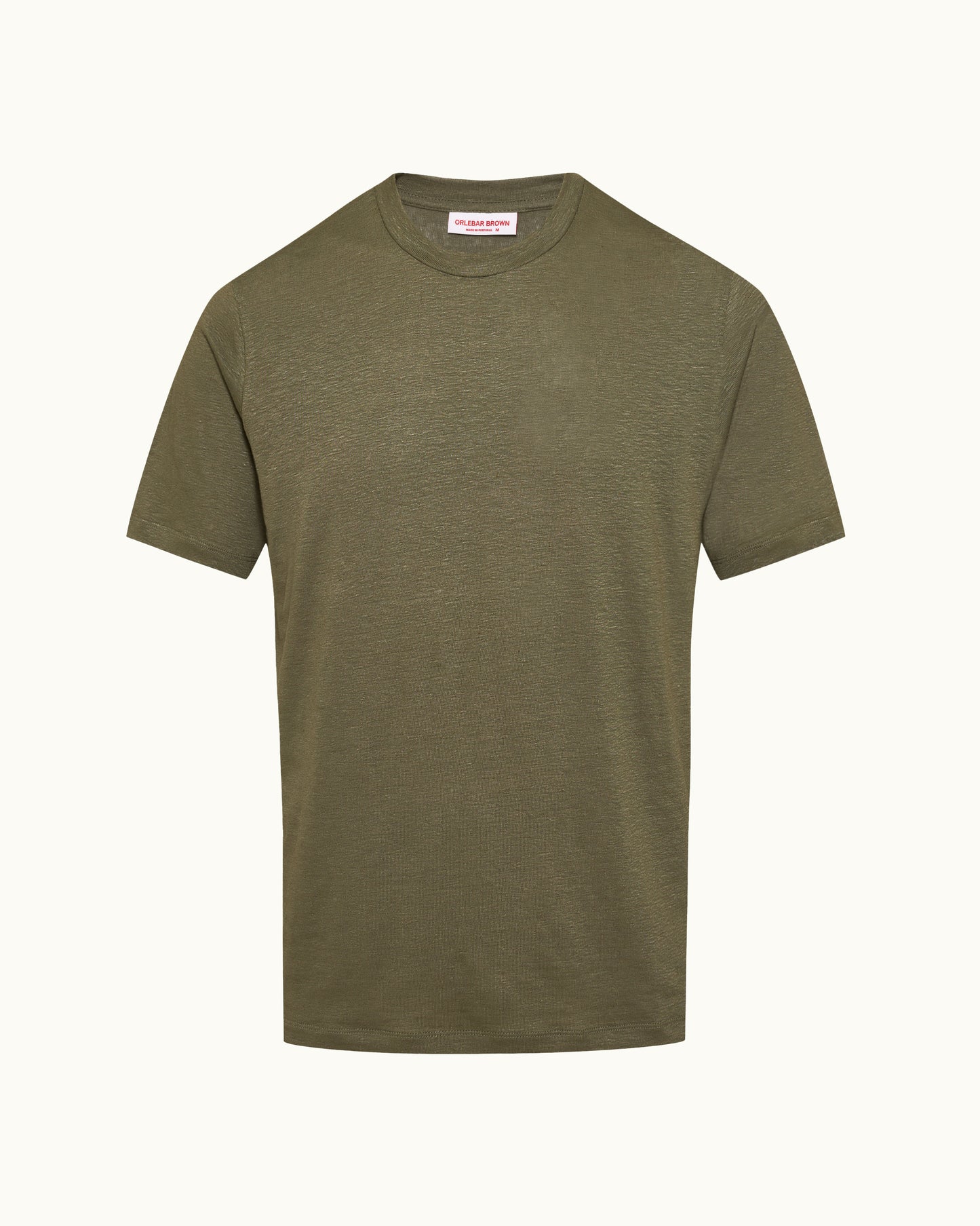 Green t-shirt on a white background