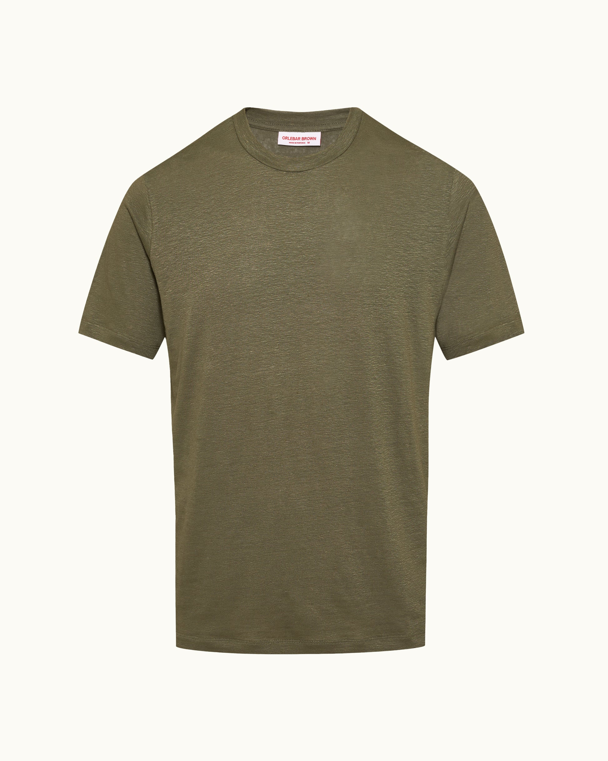 Green t-shirt on a white background