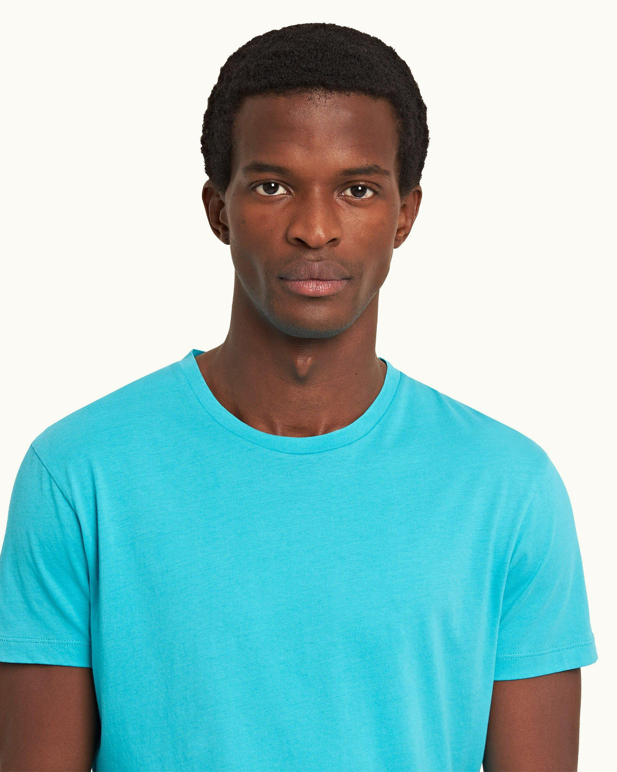 Ob-T - Mens Crystal Sea Tailored Fit Crewneck Organic Cotton T-Shirt Detail View
