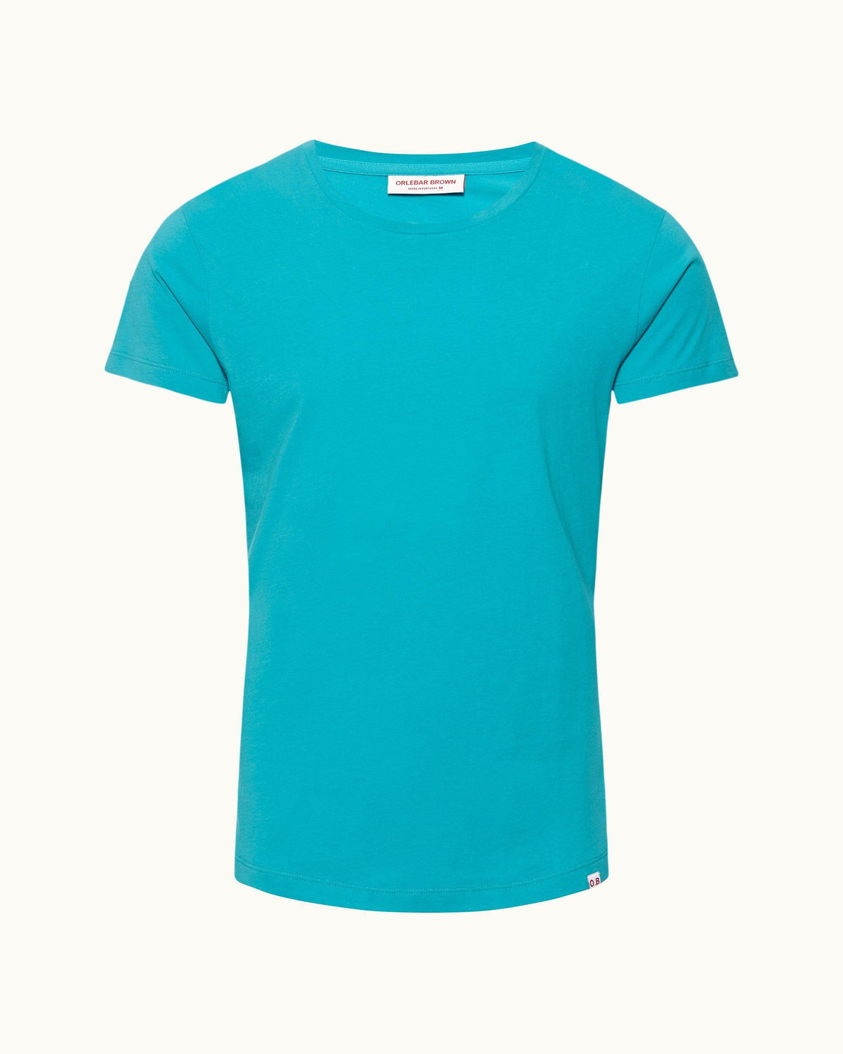 Ob-T - Mens Crystal Sea Tailored Fit Crewneck Organic Cotton T-Shirt Front View