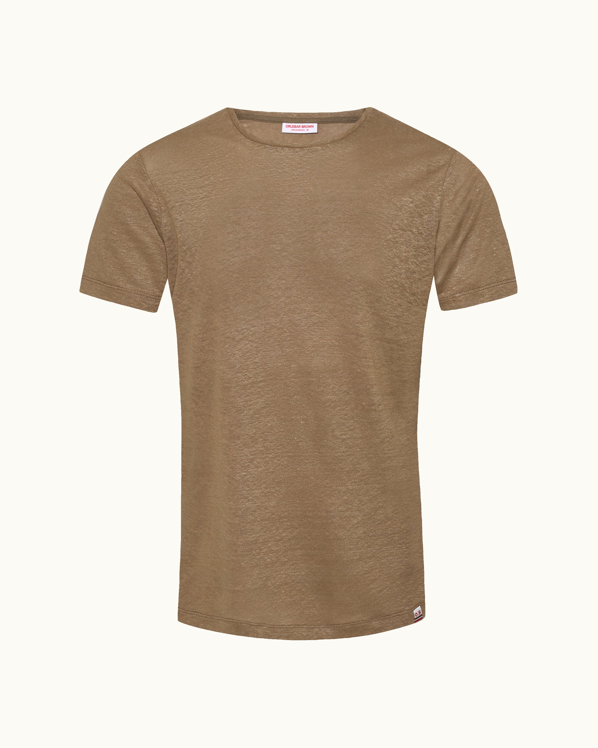 Brown t-shirt on a white background