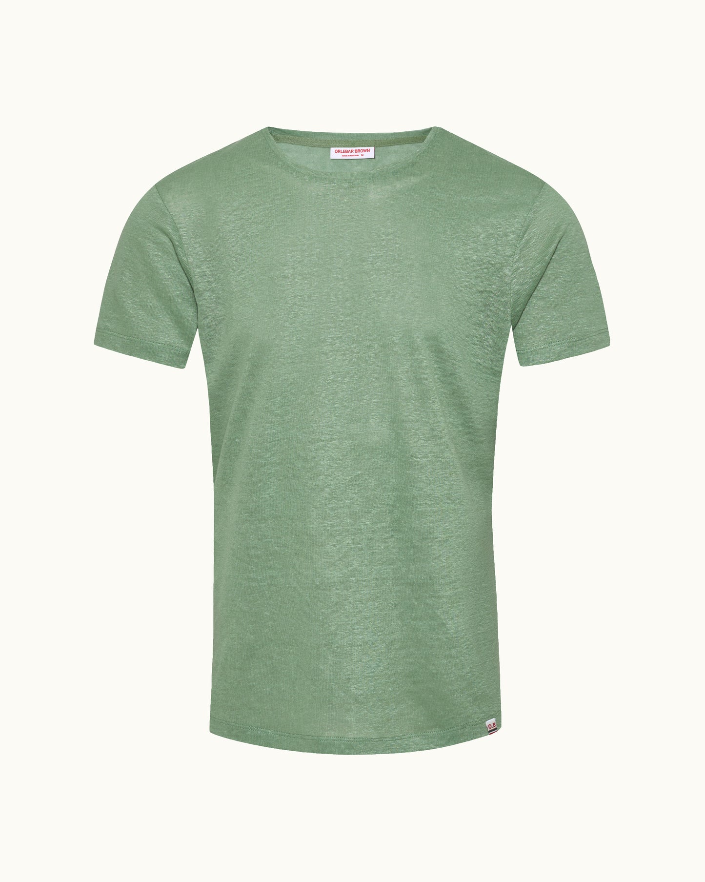Green t-shirt on a white background