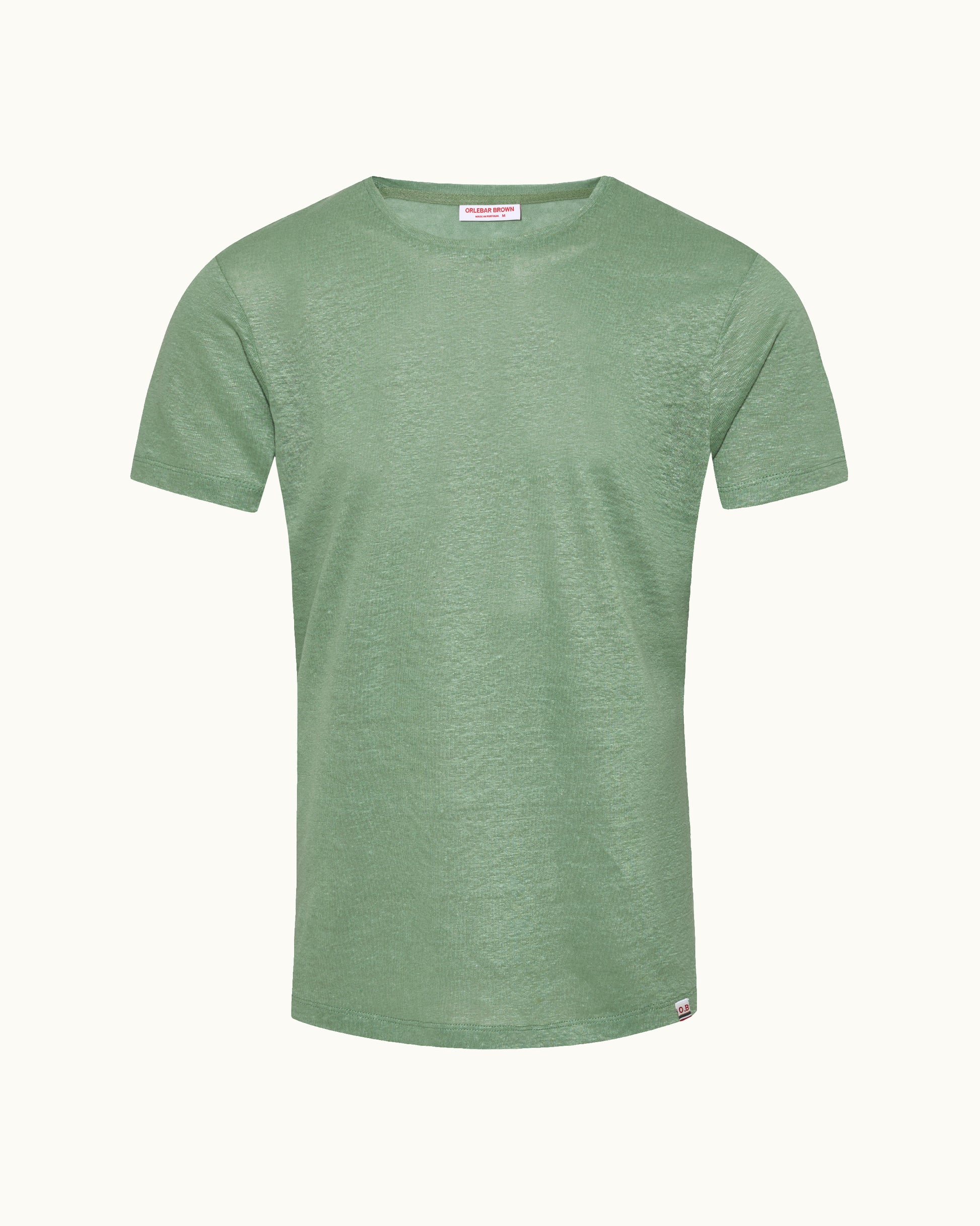 Green t-shirt on a white background