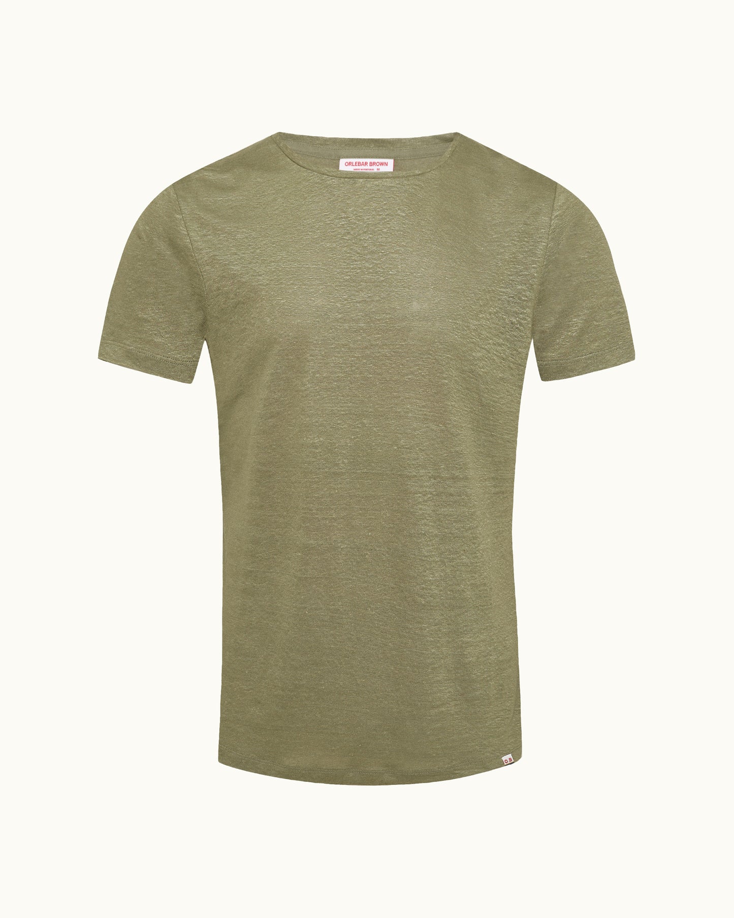 Green t-shirt on a white background