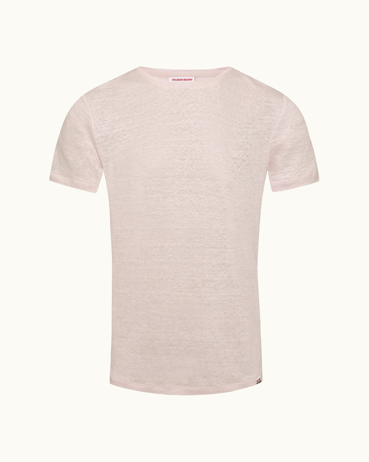 Light pink t-shirt on a white background