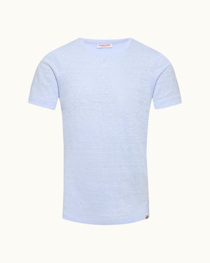 Light blue t-shirt on a white background