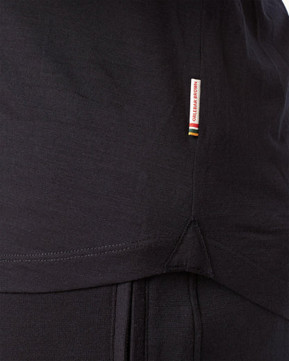 Ob-T Merino - Mens Crew Neck Long-Sleeve Merino T-Shirt In Night Iris Blue Detail 1 View