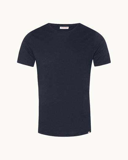 Ob-T - Navy Tailored Fit Crew Neck T-Shirt Front View