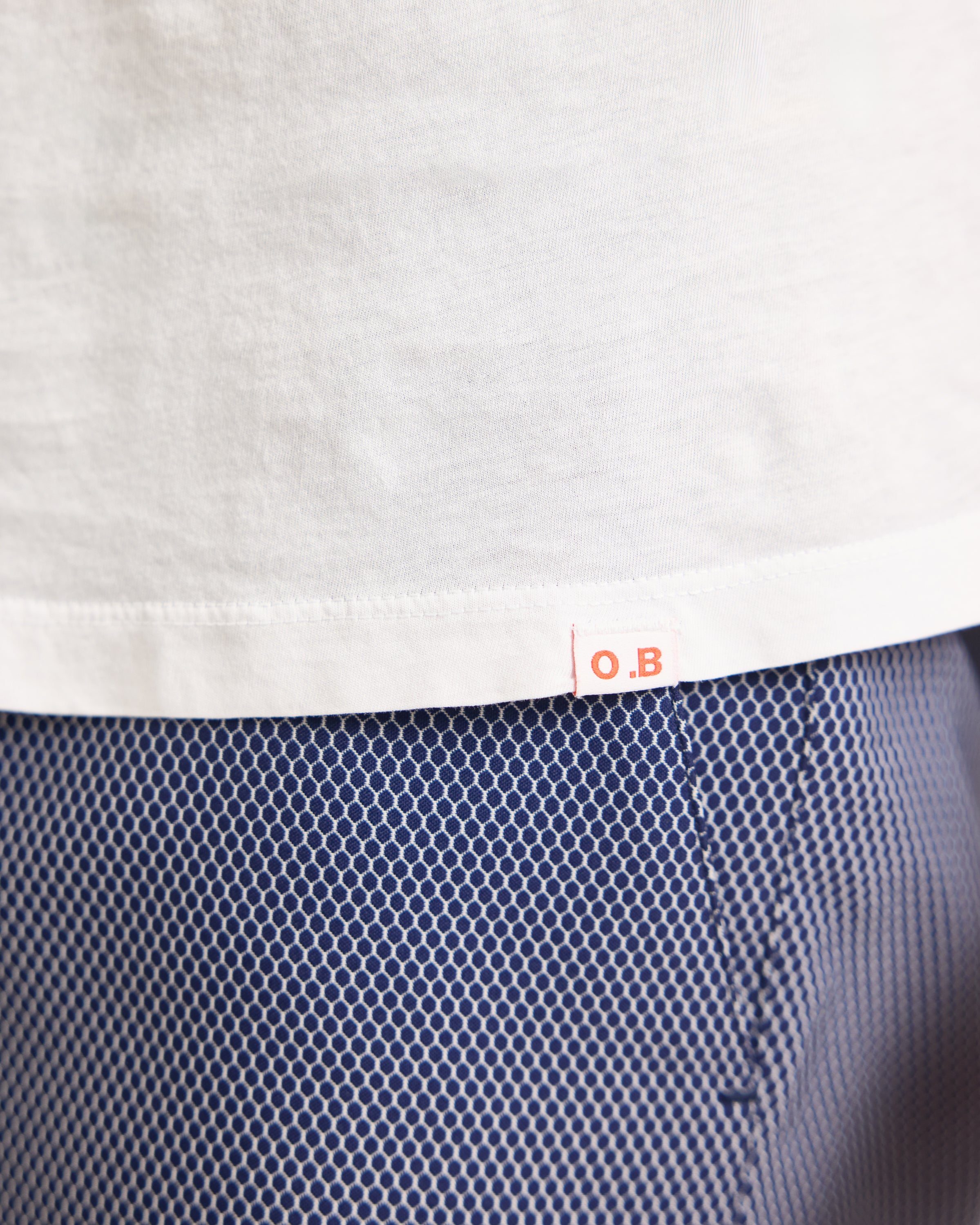ORLEBAR BROWN ホワイト長袖ポロシャツ Orlebar Brown | White Classic Fit Open Mesh Stitch Polo Shirt