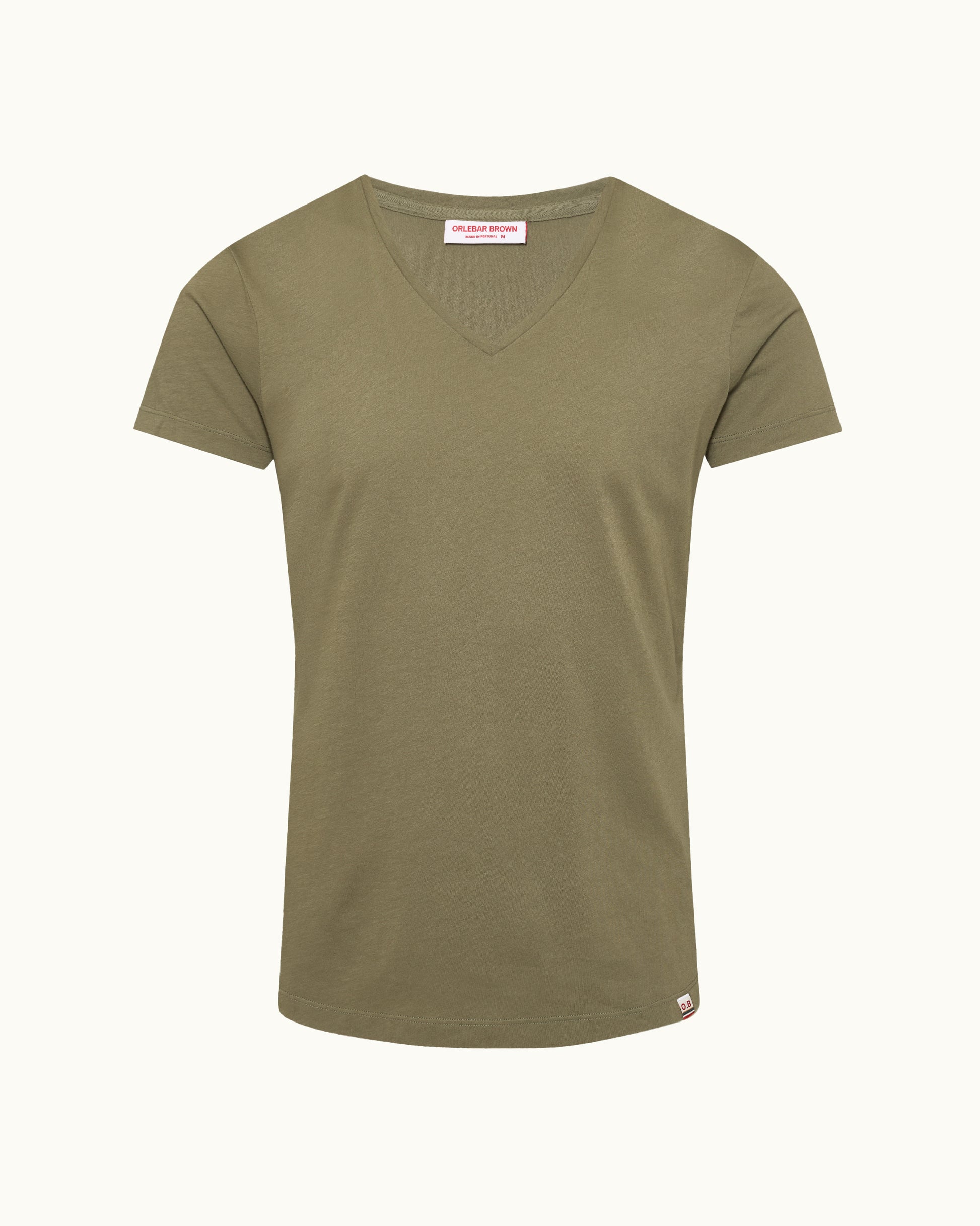 Green t-shirt on a white background