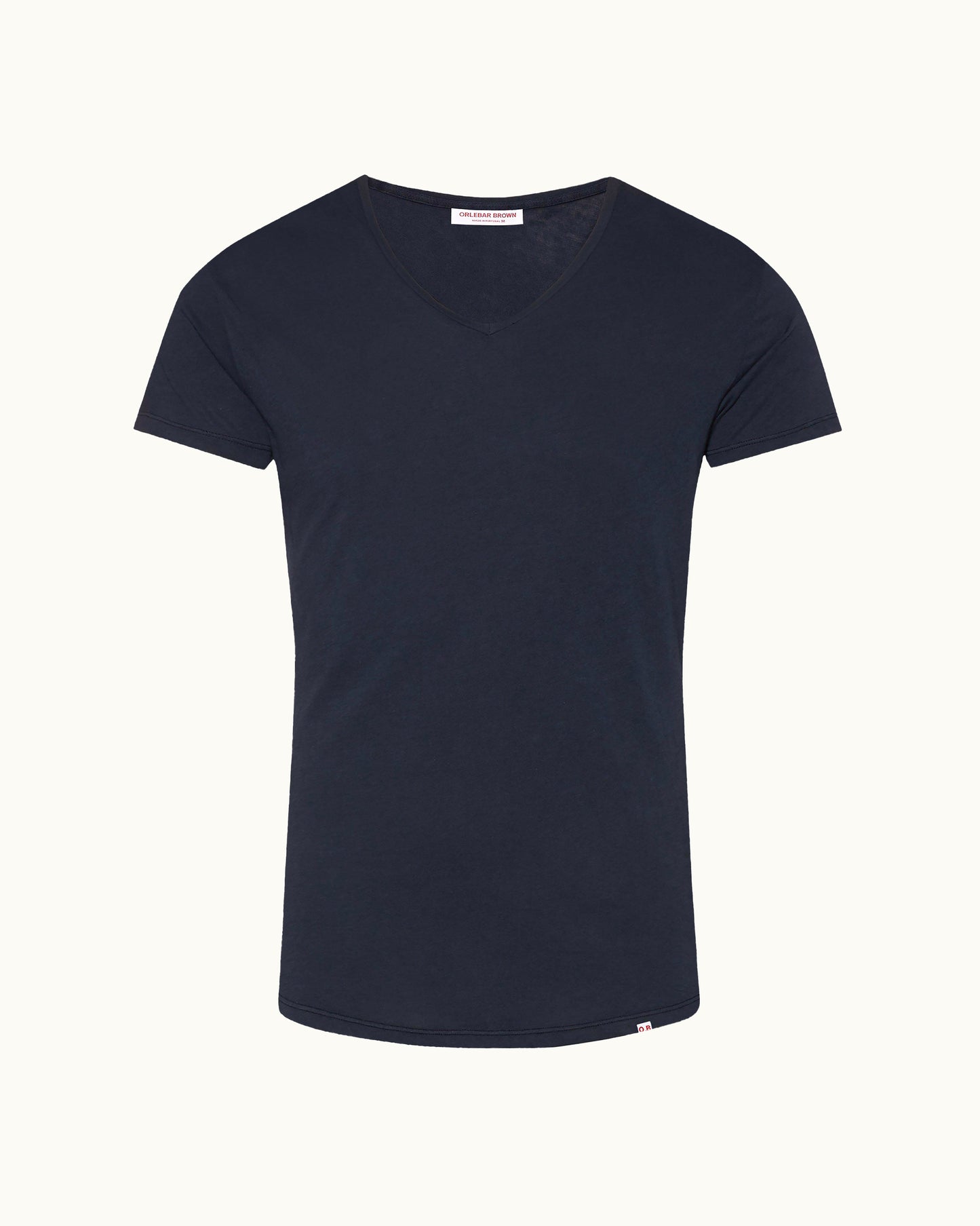 Ob-V - Navy Tailored Fit V-neck T-Shirt  View