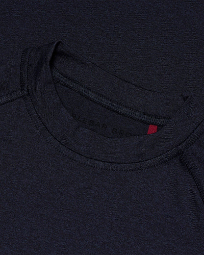 Ollie - Childrens Kids' Navy Rash Guard Collar Detail View