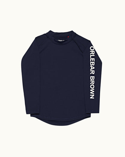 Ollie - Childrens Kids' Navy Rash Guard Front View