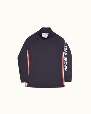Ollie - Childrens Kids' Night Iris O.B Stripe Uv-Resistant Rash Guard Front View