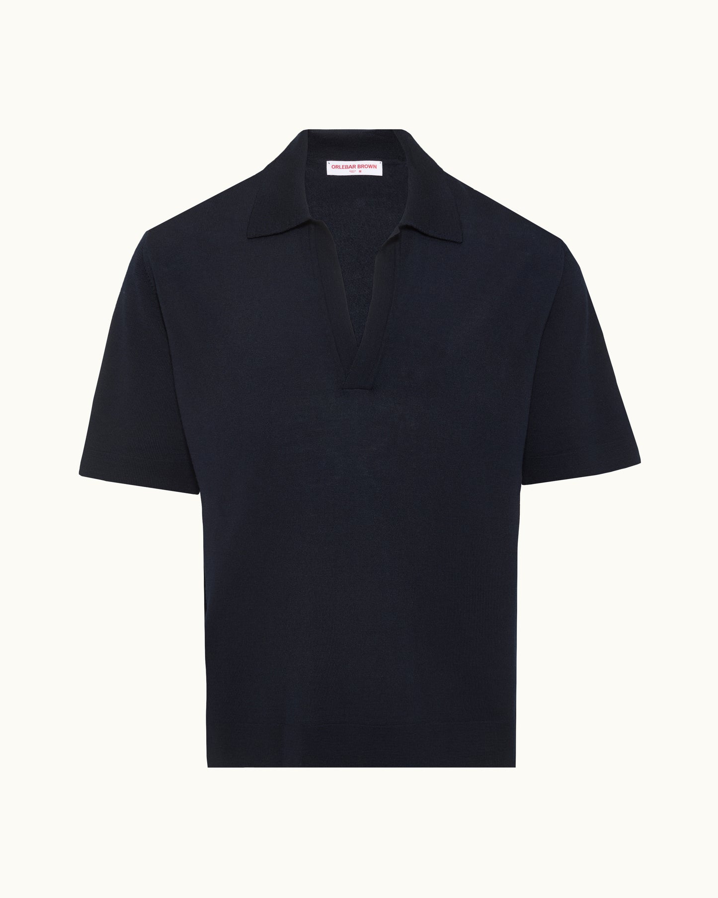 Black polo shirt on a white background