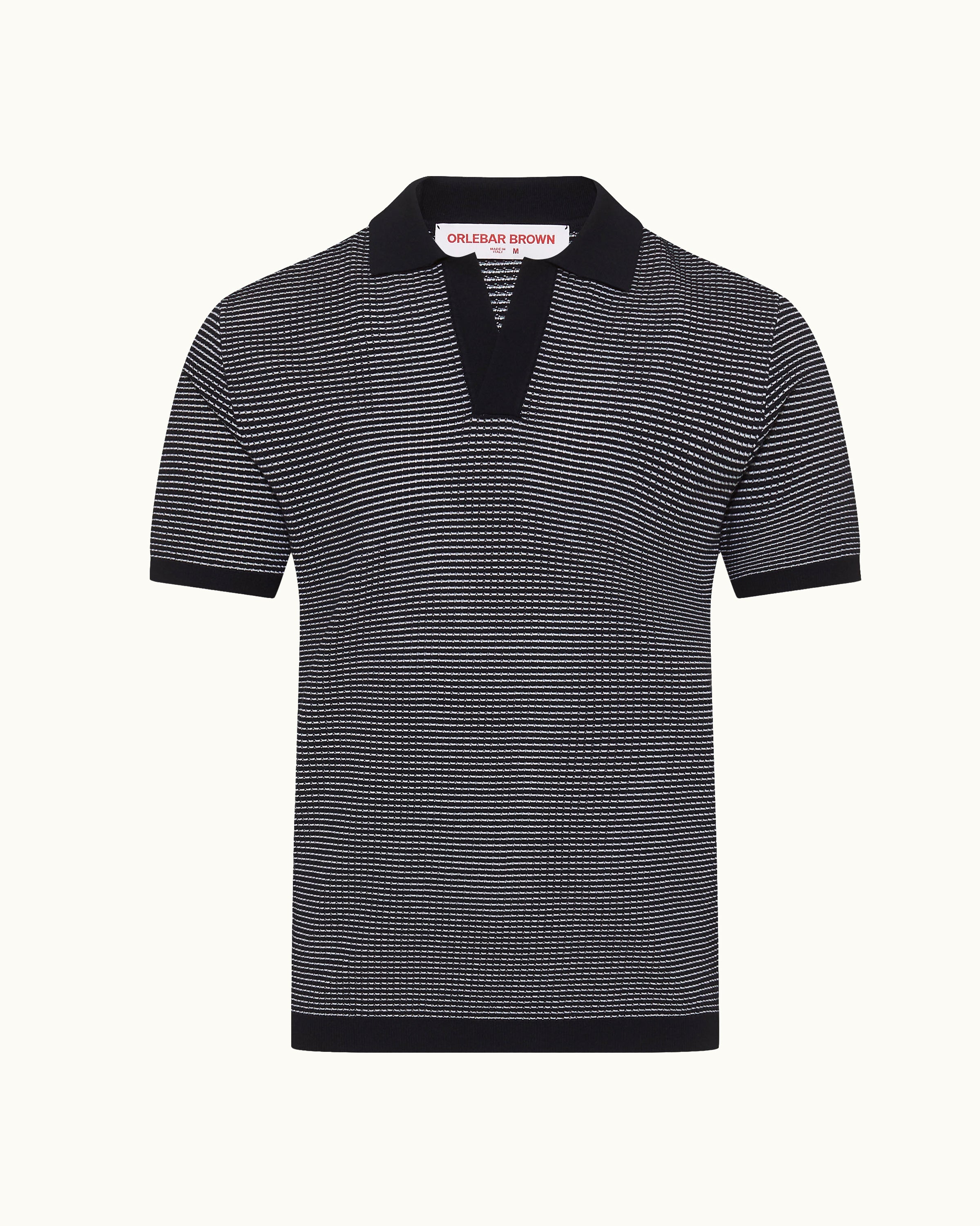Orlebar Brown | Men's Classic Fit Open Mesh Waffle Stitch Polo