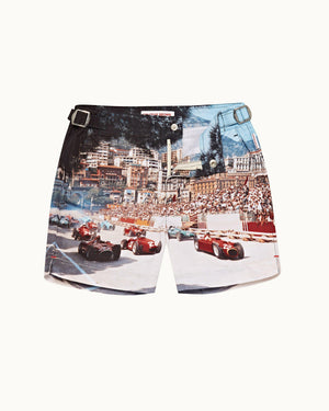 Russell - Childrens Start Your Engines Photographic Print Kids Classic Swim Shorts Front View