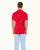 Dr No Towelling Polo - Mens Red 007 Ryder Dr. No Towelling Polo Shirt Back Model View