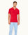 Dr No Towelling Polo - Mens Red 007 Ryder Dr. No Towelling Polo Shirt Front Model View