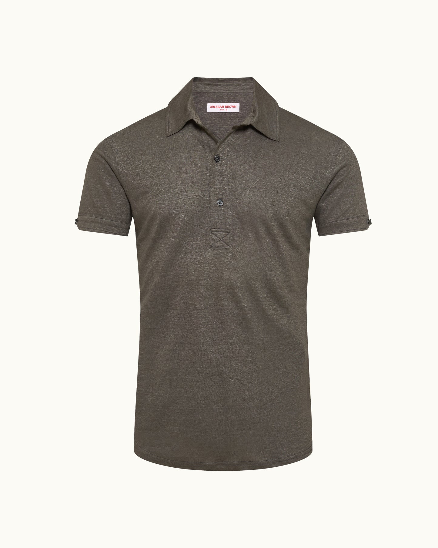 Dark gray polo shirt on a white background