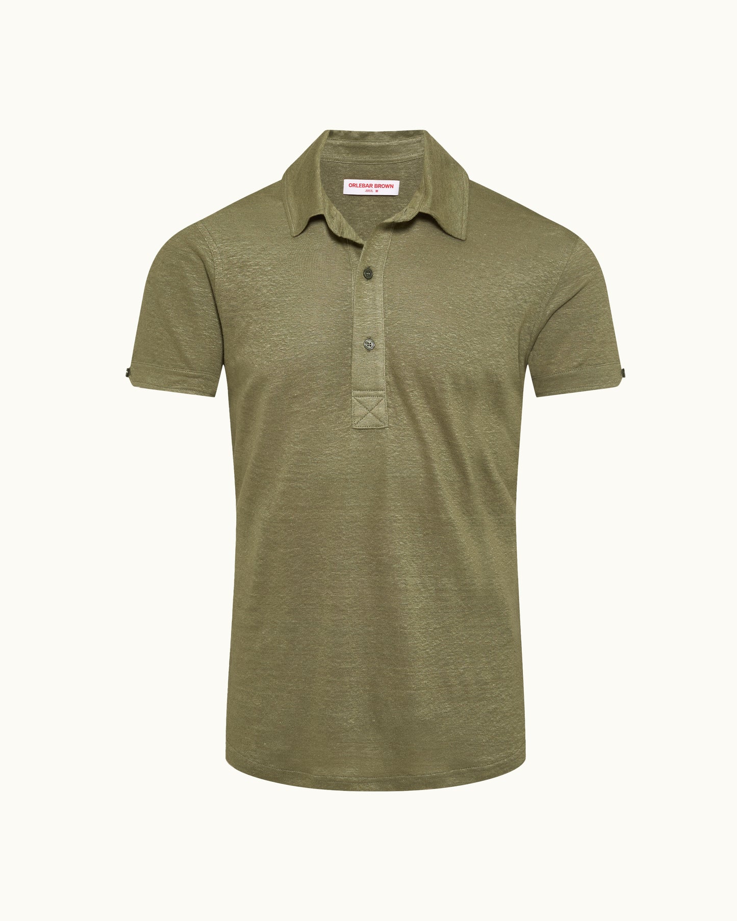 Green polo shirt on a white background