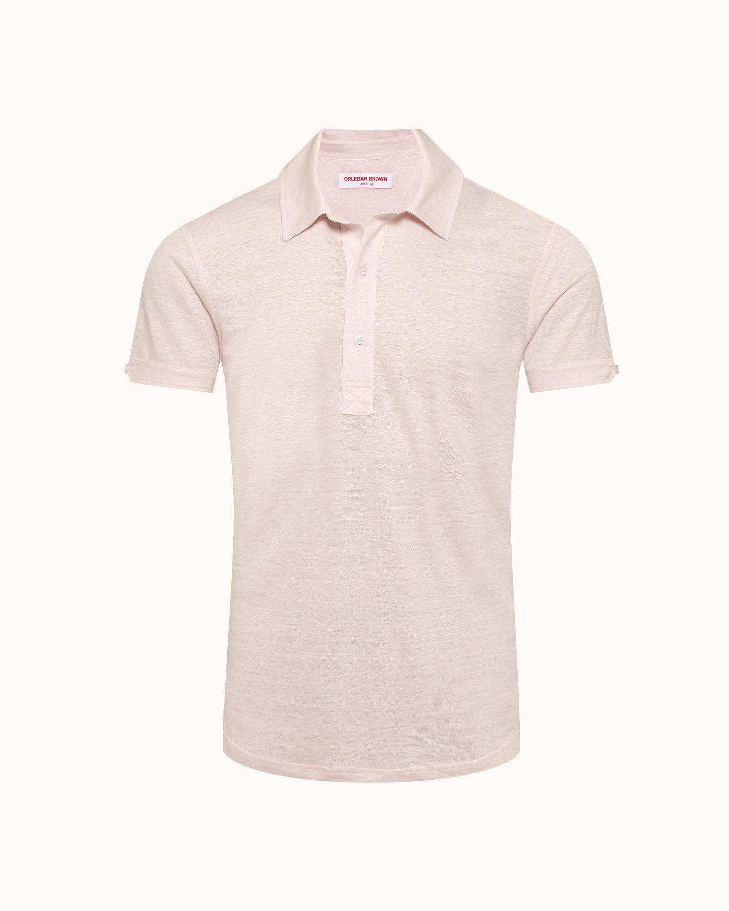 Pink polo shirt on a white background