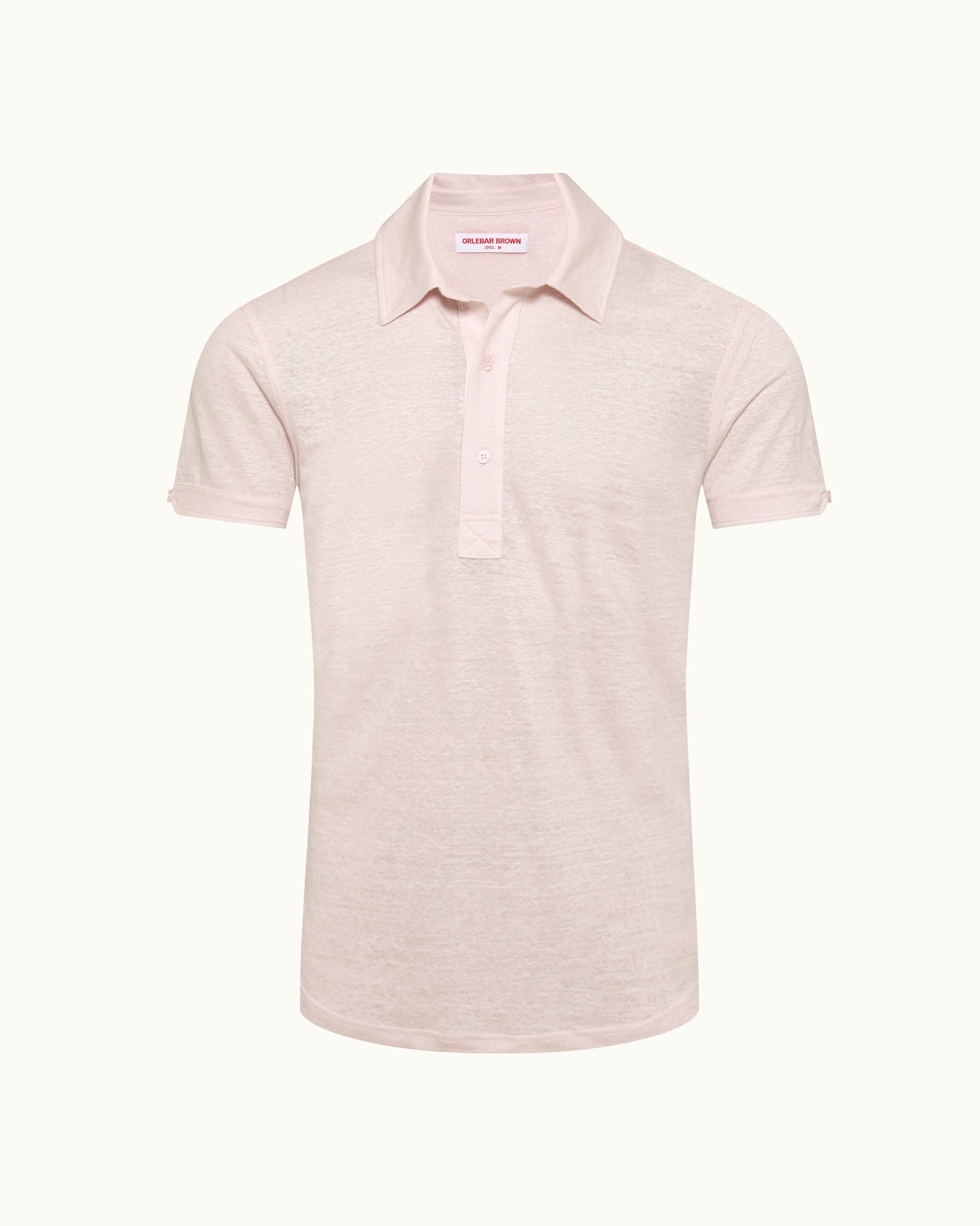 Pink polo shirt on a white background
