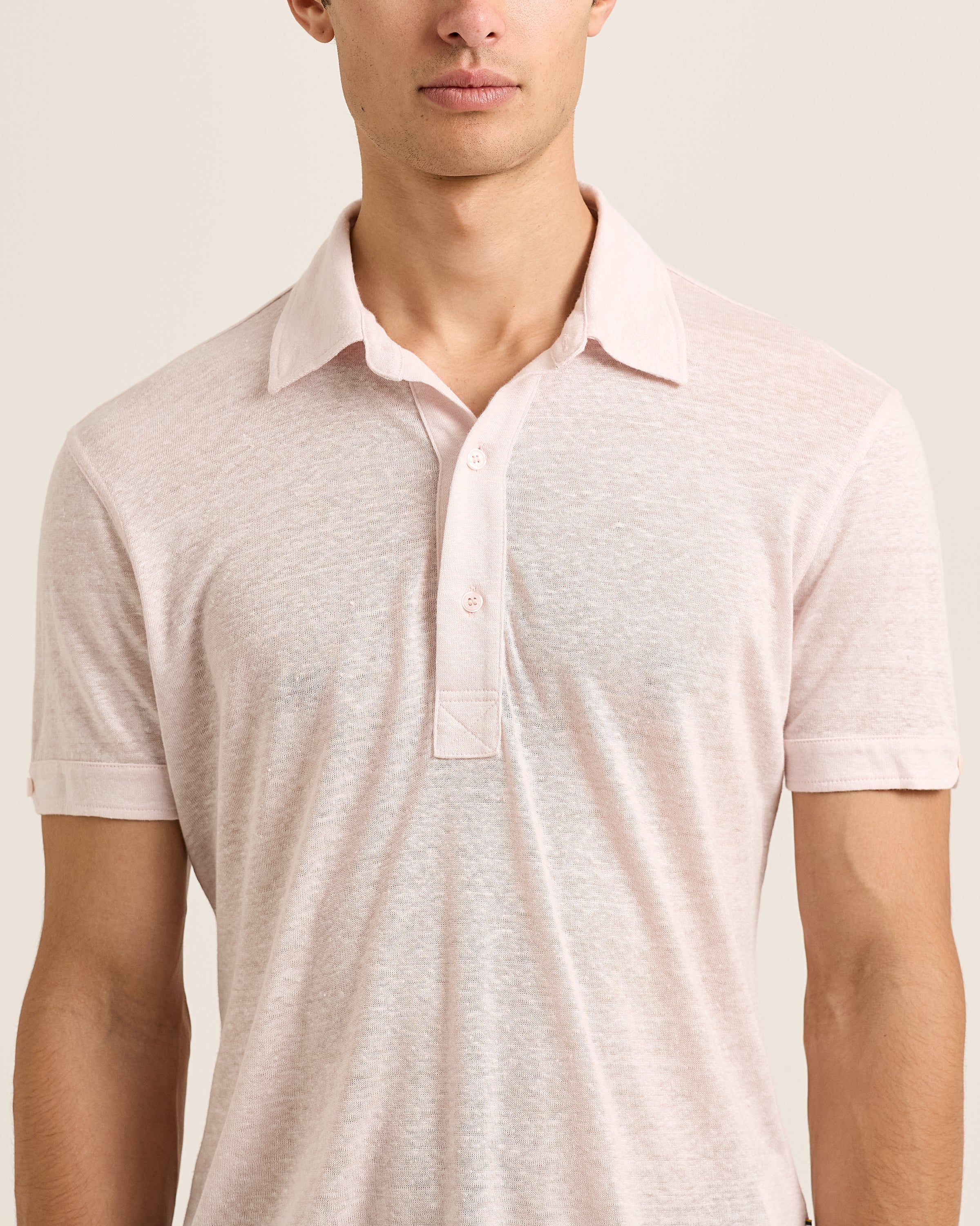Mens Pink Tailored Fit Polo Shirt | Orlebar Brown – ORLEBAR BROWN