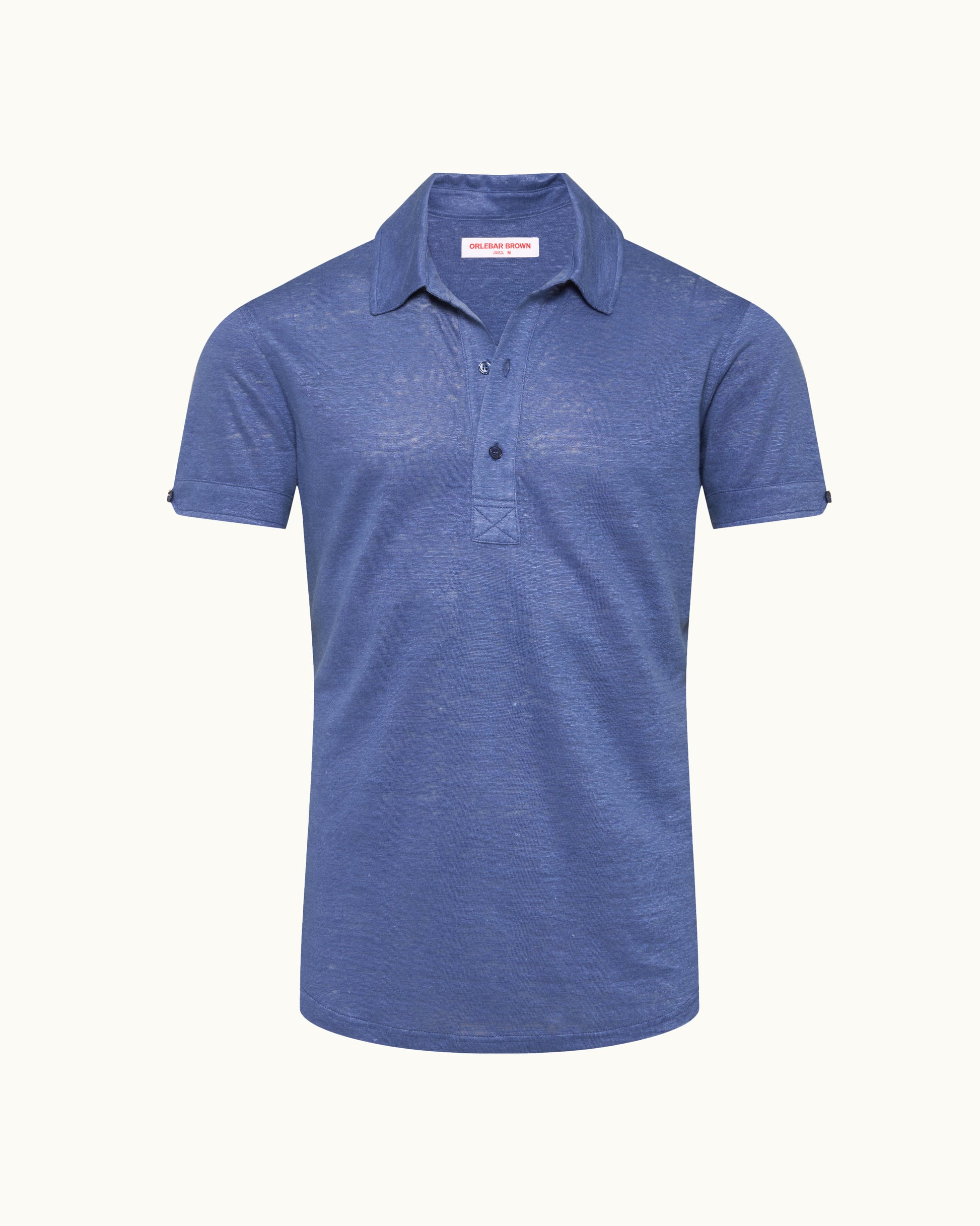 Blue polo shirt on a white background